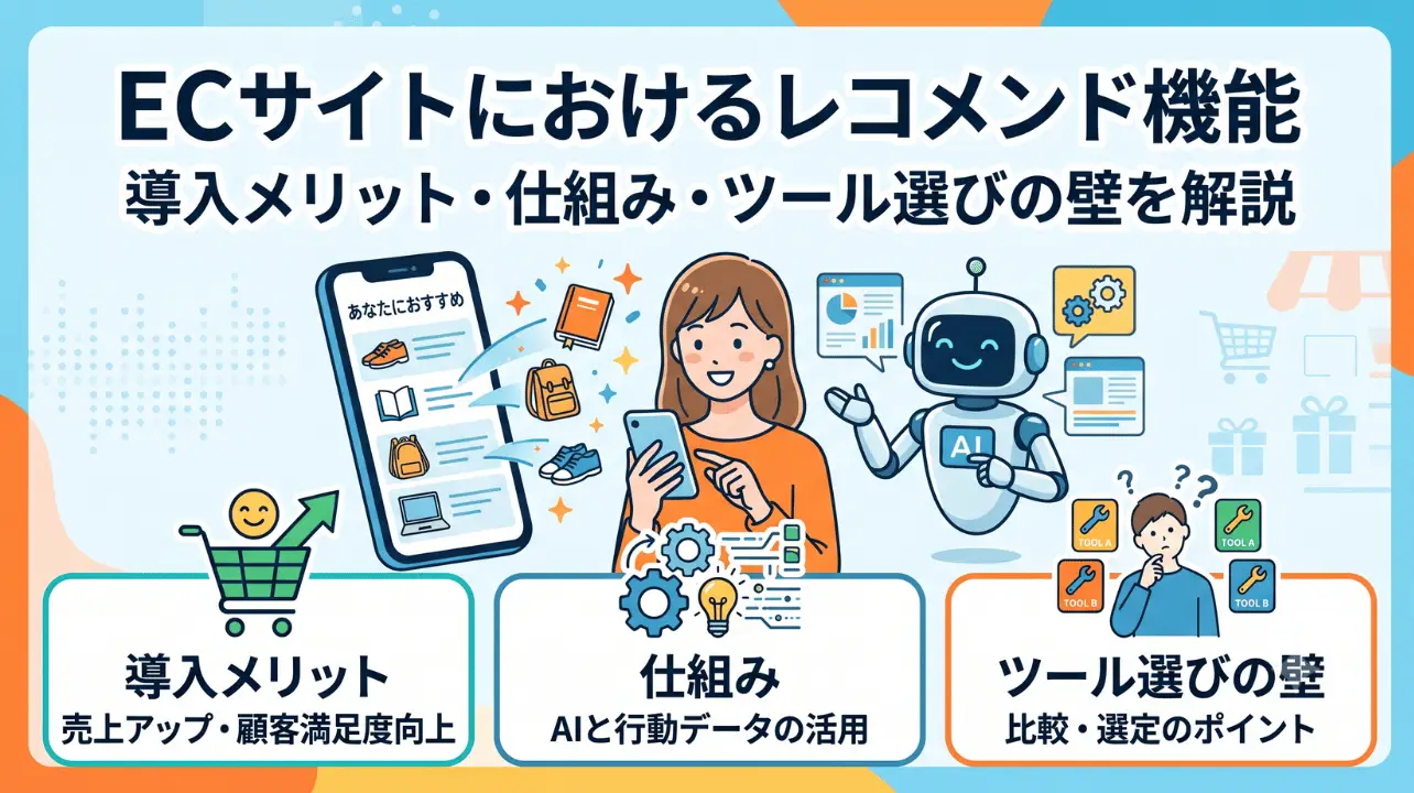 ECサイトにおけるレコメンド機能とは？導入メリットや仕組み・ツール選びの壁を解説