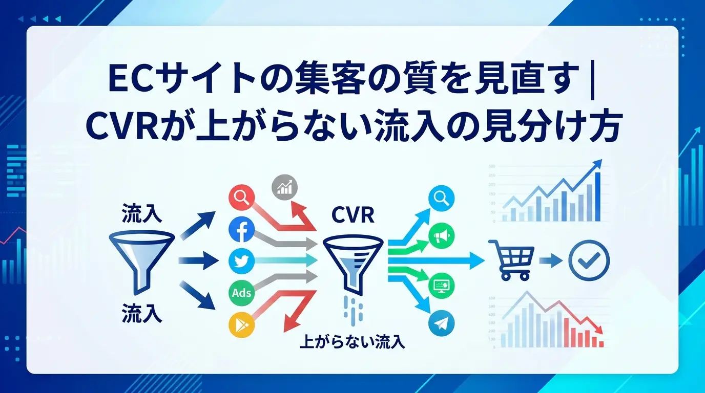 ECサイトの集客の質を見直す｜CVRが上がらない流入の見分け方