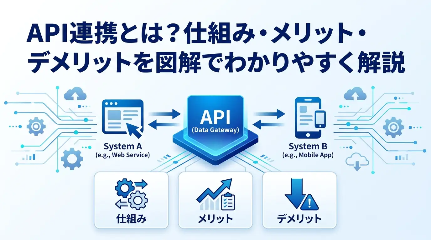 API連携とは？仕組み・メリット・デメリットを図解でわかりやすく解説
